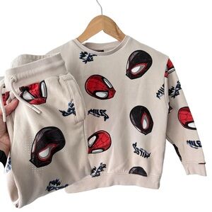 Primark Marvel Kids Spiderman Miles Matching Sweatsuit size 7/8